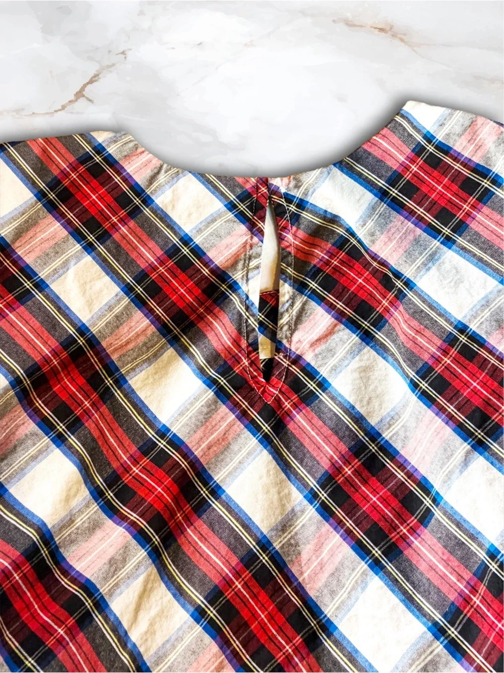 J.Crew Tartan Plaid Puff Sleeve Poplin Blouse XS